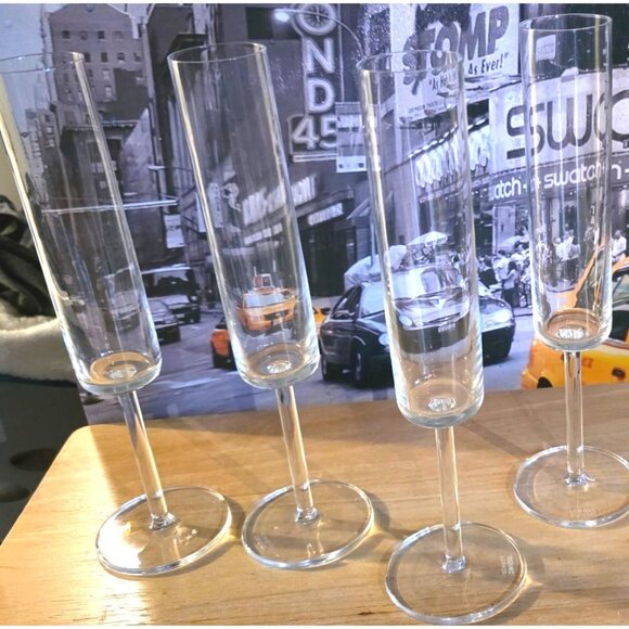 4 Schott Zwiesel Crystal Champagne Flutes 9.5" Tall - Picture 3 of 8